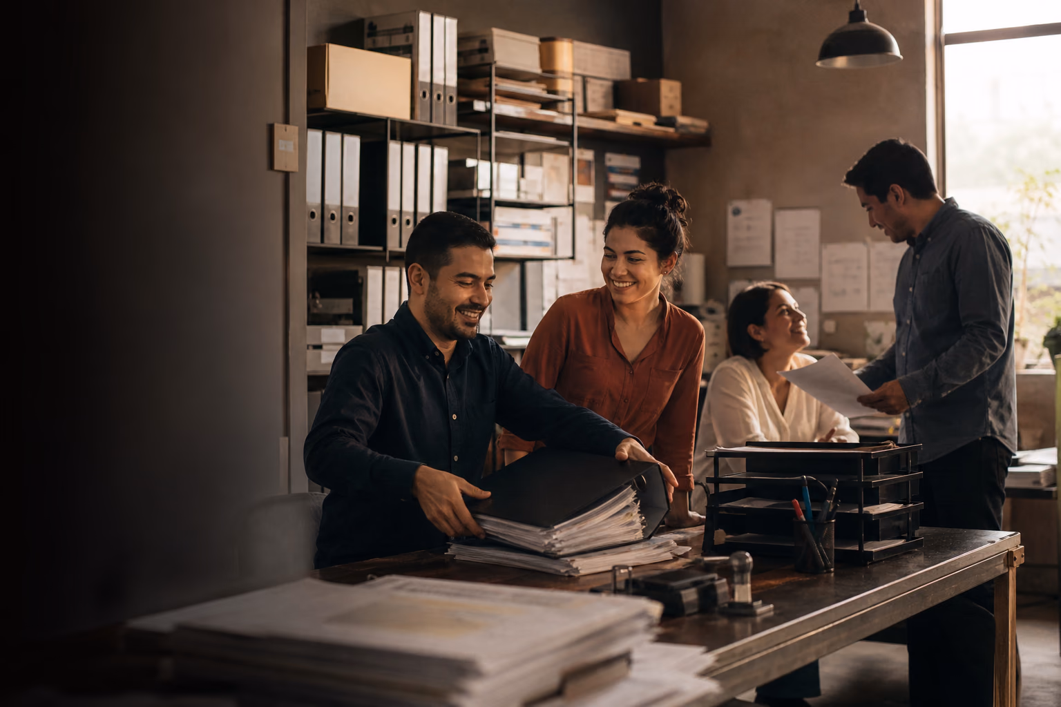 Personas trabajando con claridad